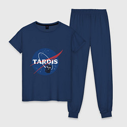 Пижама хлопковая женская Tardis NASA, цвет: тёмно-синий