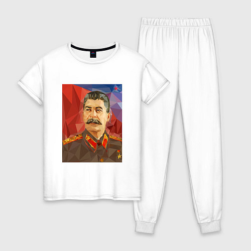 Женская пижама Сталин: полигоны / Белый – фото 1