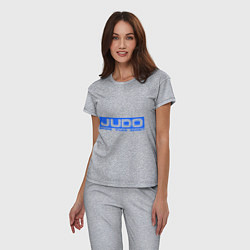 Пижама хлопковая женская Judo: More than sport, цвет: меланж — фото 2