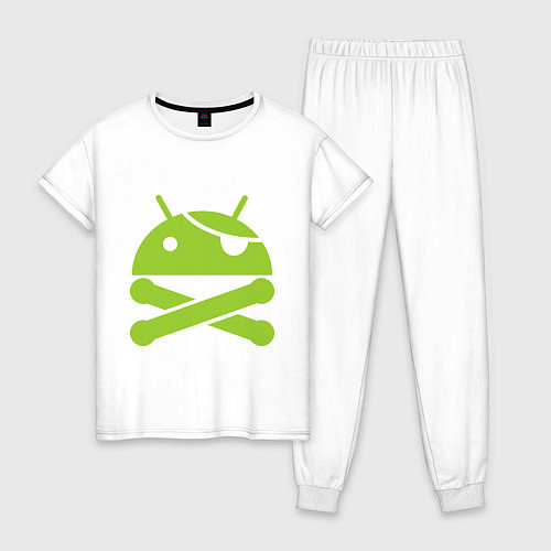 Женская пижама Android super user / Белый – фото 1