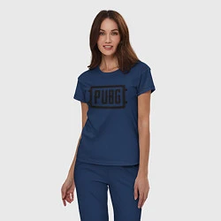 Пижама хлопковая женская PUBG, цвет: тёмно-синий — фото 2