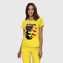 Пижама хлопковая женская Mike Tyson: USA Boxing, цвет: желтый — фото 2