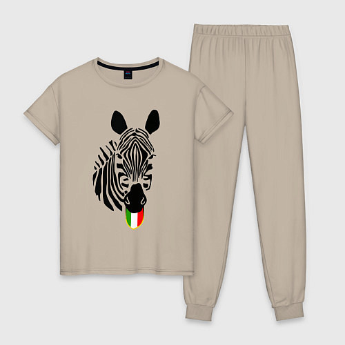 Женская пижама Juventus Zebra / Миндальный – фото 1