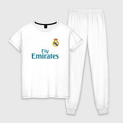 Пижама хлопковая женская Real Madrid: Ronaldo 07, цвет: белый
