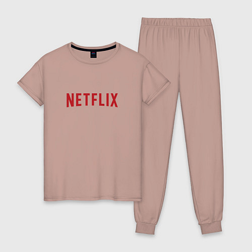 Женская пижама Netflix / Пыльно-розовый – фото 1