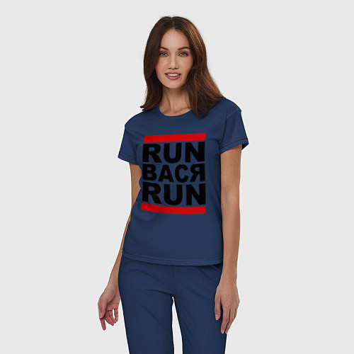 Женская пижама Run Вася Run / Тёмно-синий – фото 3
