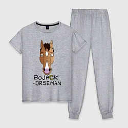Пижама хлопковая женская BoJack Horseman, цвет: меланж