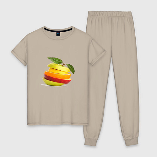 Женская пижама Мега яблоко / Миндальный – фото 1