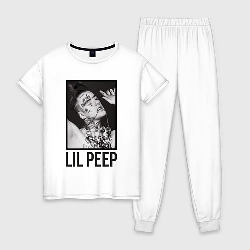Женская пижама Lil Peep: Black Style / Белый – фото 1