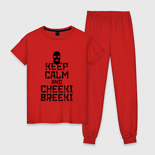 Женская пижама Keep Calm & Cheeki Breeki / Красный – фото 1