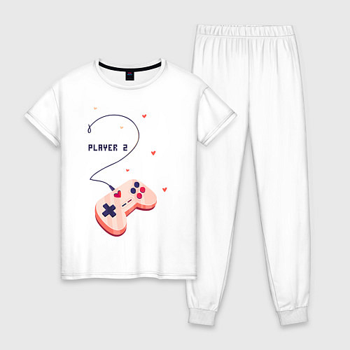 Женская пижама Perfect Team: Player 1 / Белый – фото 1
