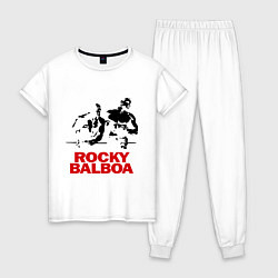 Пижама хлопковая женская Rocky Balboa, цвет: белый