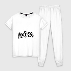 Пижама хлопковая женская Louna X цвета белый — фото 1