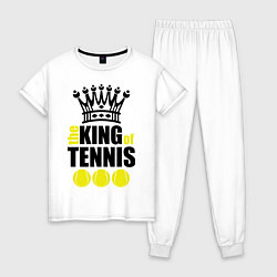 Пижама хлопковая женская King of tennis, цвет: белый
