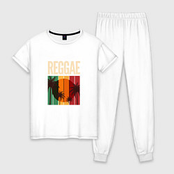 Пижама хлопковая женская Reggae, цвет: белый