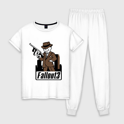 Женская пижама Fallout Man with gun / Белый – фото 1
