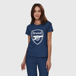 Пижама хлопковая женская FC Arsenal, цвет: тёмно-синий — фото 2