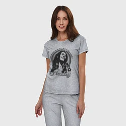 Пижама хлопковая женская Bob Marley: Island, цвет: меланж — фото 2