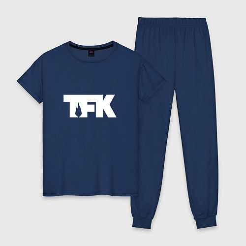 Женская пижама TFK: White Logo / Тёмно-синий – фото 1