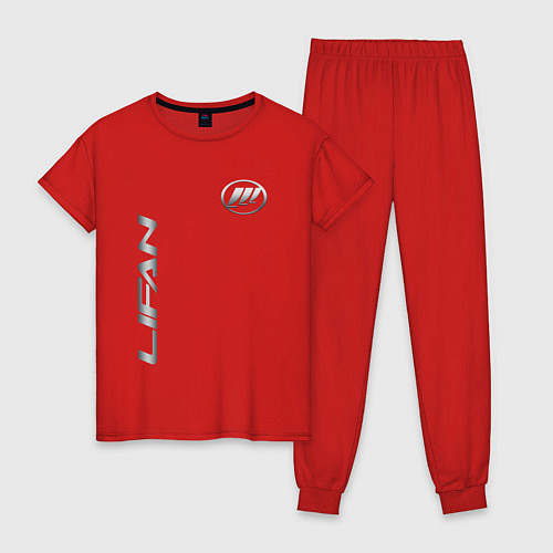 Женская пижама Lifan с лого / Красный – фото 1