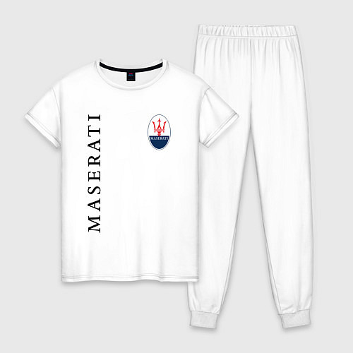 Женская пижама Maserati с лого / Белый – фото 1