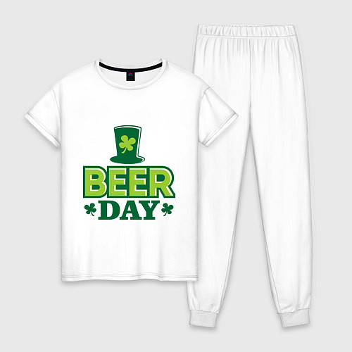 Женская пижама Beer day / Белый – фото 1