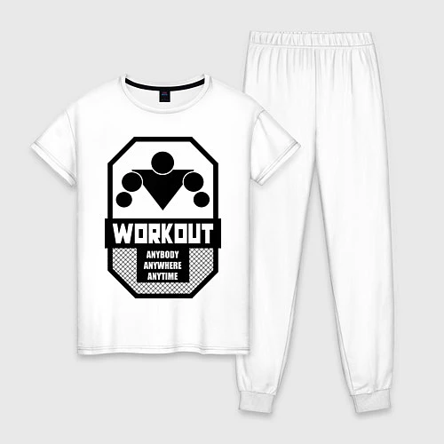 Женская пижама WorkOut Anytime / Белый – фото 1