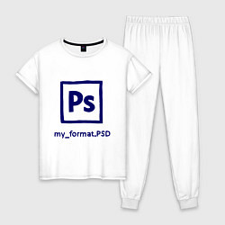 Пижама хлопковая женская Photoshop, цвет: белый