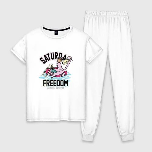 Женская пижама Saturday Freedom / Белый – фото 1
