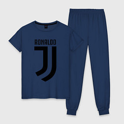 Пижама хлопковая женская Ronaldo CR7, цвет: тёмно-синий