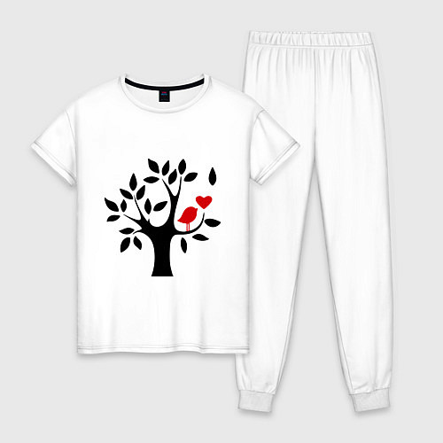 Женская пижама Дерево любви / Белый – фото 1