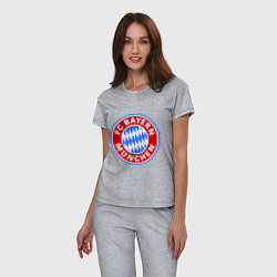 Пижама хлопковая женская Bayern Munchen FC, цвет: меланж — фото 2