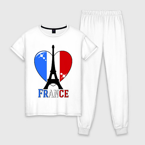 Женская пижама France Love / Белый – фото 1