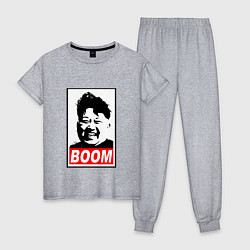 Пижама хлопковая женская BOOM: Kim Chen Eun, цвет: меланж