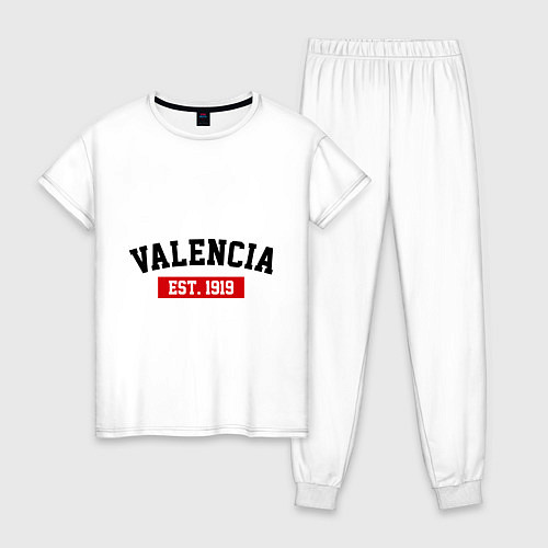 Женская пижама FC Valencia Est. 1919 / Белый – фото 1