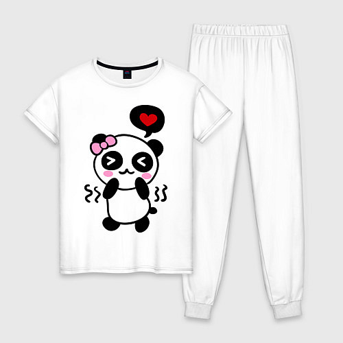 Женская пижама Panda girl / Белый – фото 1