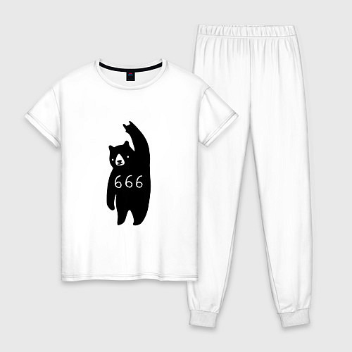 Женская пижама Bad Bear: 666 Rock / Белый – фото 1