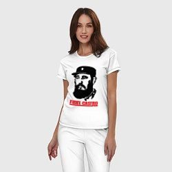 Пижама хлопковая женская Fidel Castro, цвет: белый — фото 2