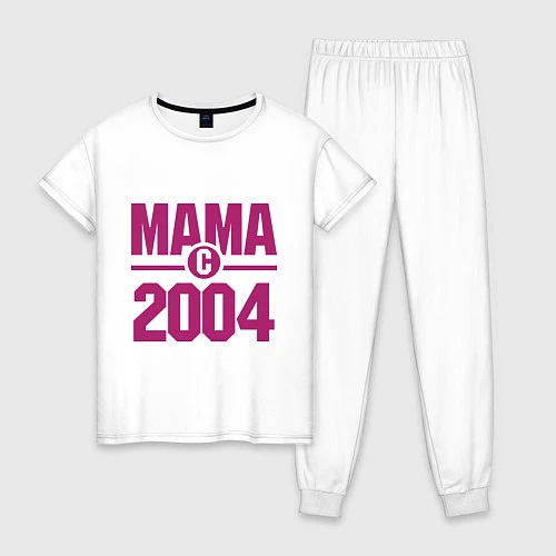 Женская пижама Мама с 2004 года / Белый – фото 1