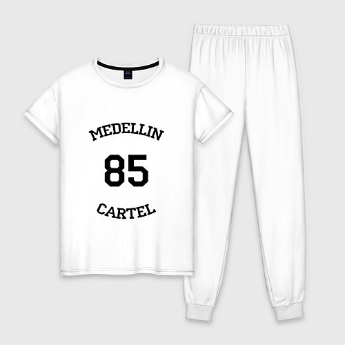 Женская пижама Medellin Cartel 85 / Белый – фото 1