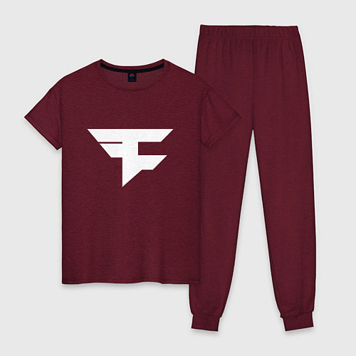 Женская пижама FAZE Symbol / Меланж-бордовый – фото 1