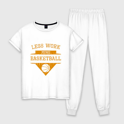 Женская пижама Less work more Basketball / Белый – фото 1