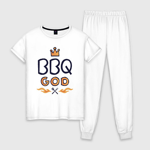 Женская пижама BBQ God / Белый – фото 1