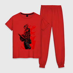 Пижама хлопковая женская Убийца гоблинов, цвет: красный