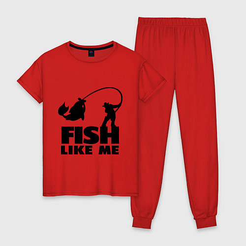 Женская пижама Fish like me / Красный – фото 1