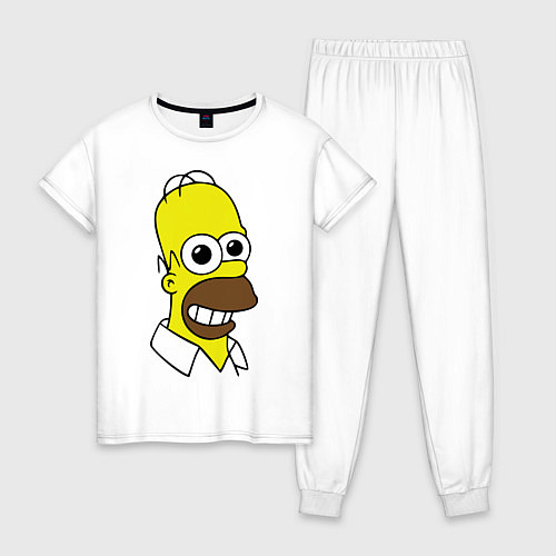 Женская пижама Гомер под допингом / Белый – фото 1