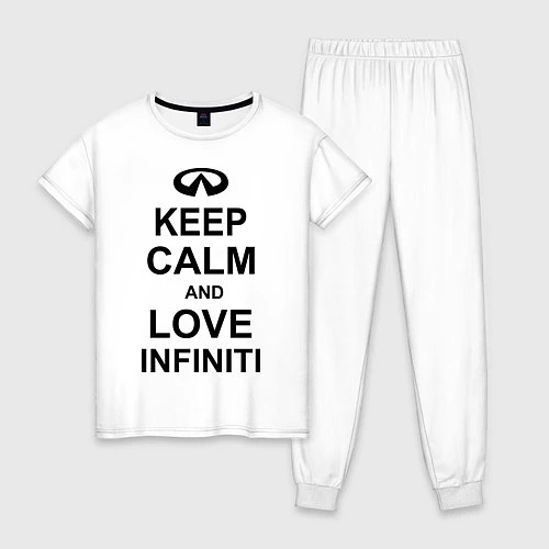 Женская пижама Keep Calm & Love Infiniti / Белый – фото 1
