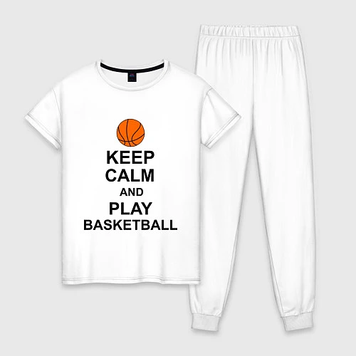Женская пижама Keep Calm & Play Basketball / Белый – фото 1