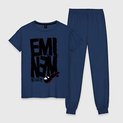 Пижама хлопковая женская Eminem recovery, цвет: тёмно-синий