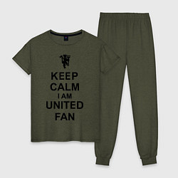 Женская пижама Keep Calm & United fan